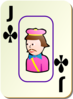 Bordered Joker Of Clubs Clip Art